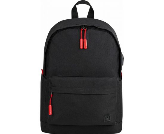 Универсальный рюкзак с отделением для ноутбука BRAUBERG URBAN, USB-порт, черный, 44x31x14см, 270805 