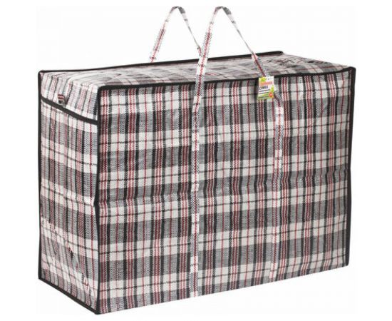 Хозяйственная сумка-баул ЛЮБАША, 80x60x35 см, 168 литров, черно-красная, 604704 