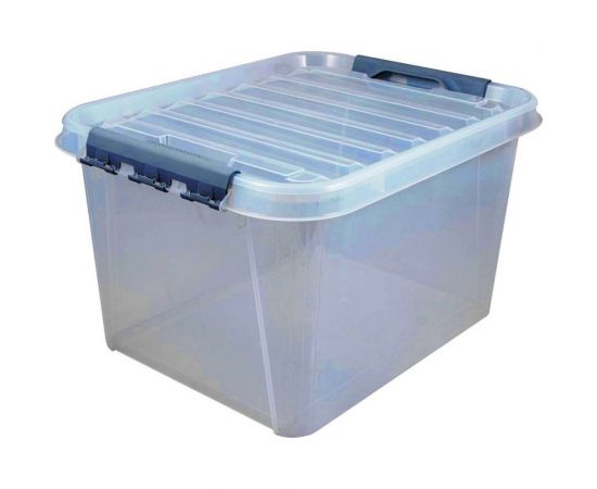 Ящик для хранения с крышкой ПОЛИМЕРБЫТ ПРОФИ Комфорт 36 л, прозрачный 63200795 437950000 
