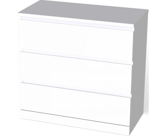 Комод Шведский Стандарт Варма, 3 ящика, 80x78x40, белый S00203 