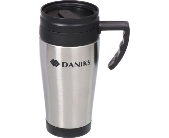 Термокружка DANIKS нерж сталь, пластик, 0.4 л, колба пластик, серебр, sl-109 306879 