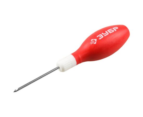 Сапожное шило, эргономичная обрезиненная рукоятка, длина 60мм, d 3мм ЗУБР ""МАСТЕР"" 09570-3 