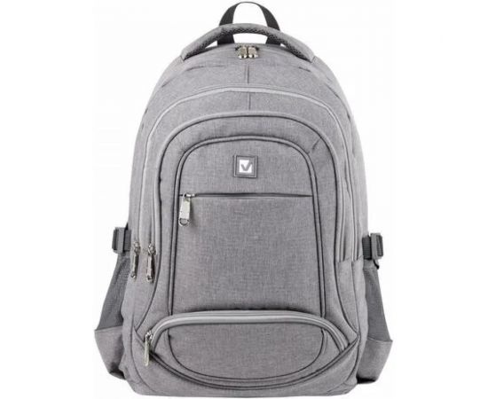 Универсальный рюкзак BRAUBERG 3 отделения, светло-серый, 46x31x18см 270762 – изображение 2