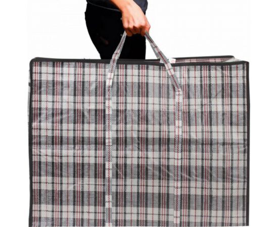 Хозяйственная сумка-баул ЛЮБАША полипропилен, 70x50x30 см, 105 л, черно-красная 604703 – изображение 2