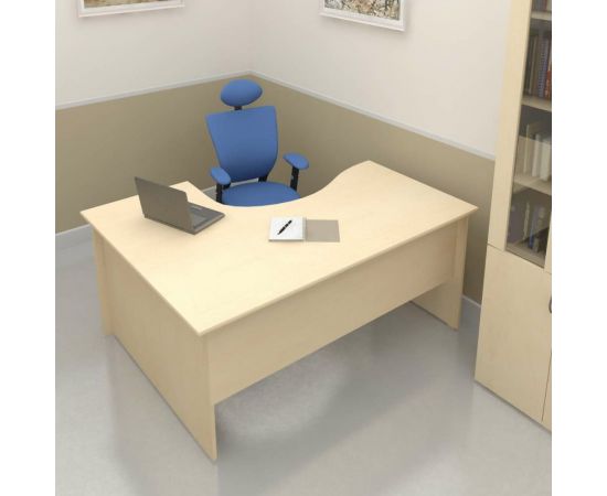 Эргономичный стол ФЕЛИКС Система-M 160x120x74.5 см клен ПК-ССМ-СТЭ160x120П/Д-В3-99 – изображение 2