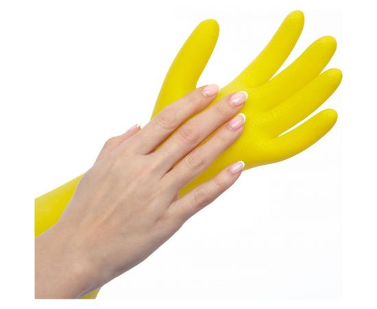 Хозяйственные латексные перчатки Home Queen/120/30, размер L, 77086 – изображение 3