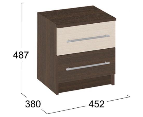 Прикроватная тумба ТриЯ Мишель Венге Цаво/Дуб Белфорт 134262 – изображение 3