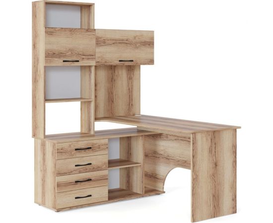 Компьютерный стол СОКОЛ левый дуб делано КСТ-14Л 00-00009448 – изображение 3