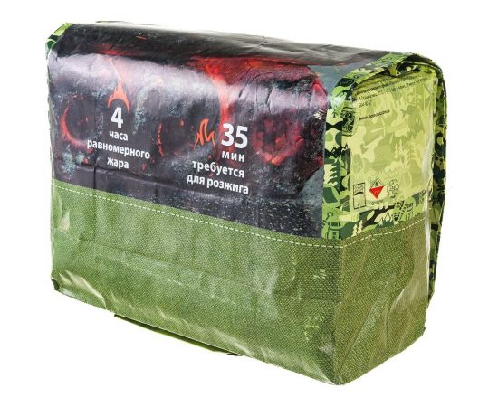 Брикетированный уголь длительного горения BOYSCOUT 2 кг 61556 – изображение 5