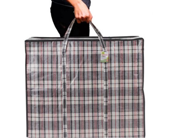 Хозяйственная сумка-баул ЛЮБАША, 60x50x30 см, 90 л, черно-красная, 604702 – изображение 5