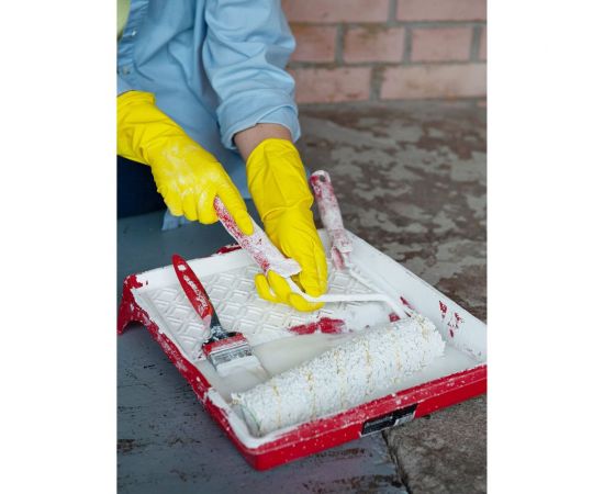 Хозяйственные латексные перчатки Home Queen/120/30, размер L, 77086 – изображение 5