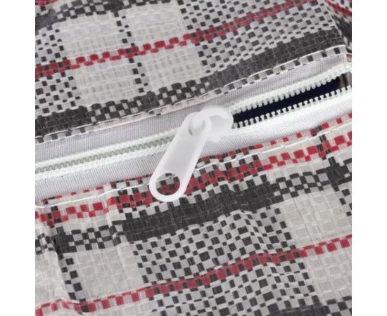 Хозяйственная сумка-баул ЛЮБАША полипропилен, 70x50x30 см, 105 л, черно-красная 604703 – изображение 5