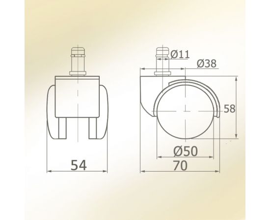 Колеса для офисного кресла Элимет черные/серые 5 шт с эластичной основой d=50 БП-00001693 – изображение 10