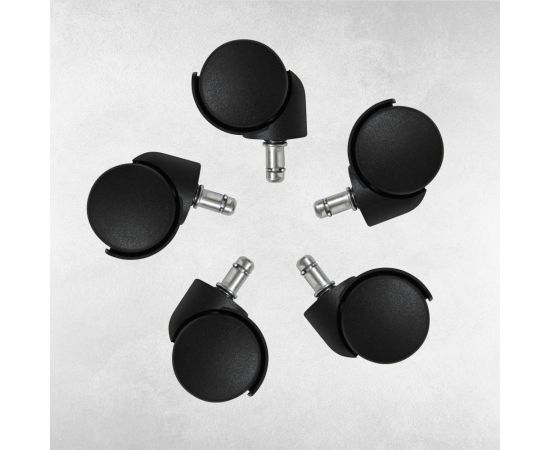 Ролики, колесные опоры Пять Лучей черные, полиамид Доп-РС 