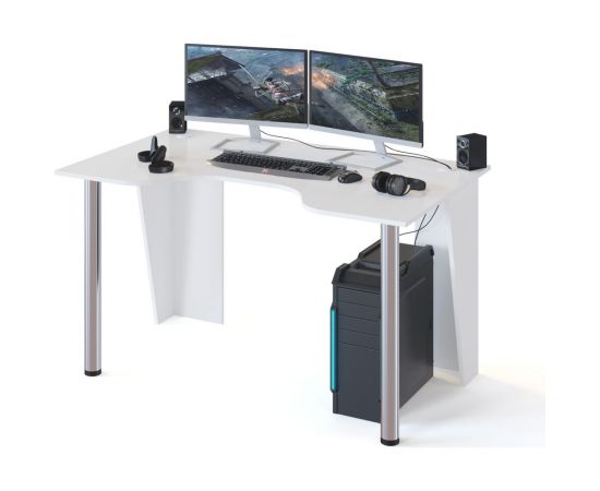 Компьютерный стол СОКОЛ белый КСТ-18 КСТ18Б 