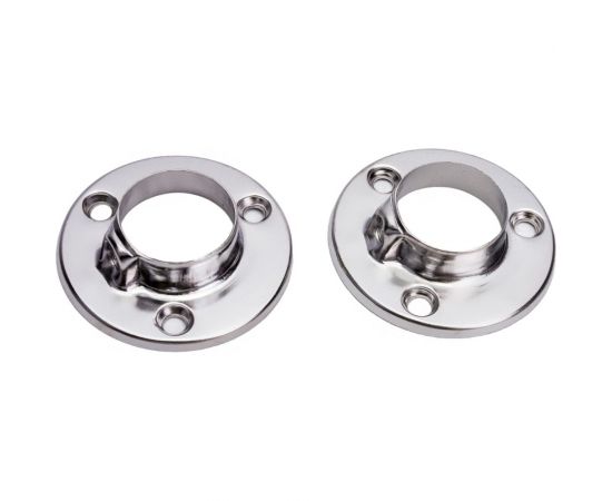 Штангодержатель Скобяной боковой d25 хром (2 шт.) Хедер 002398 