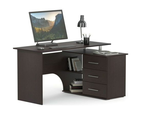Компьютерный стол СОКОЛ правый венге КСТ-09 00-00010947 