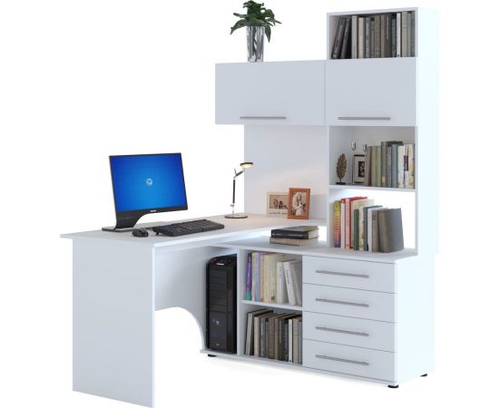 Компьютерный стол СОКОЛ КСТ-14П правый, белый 00-00012231 