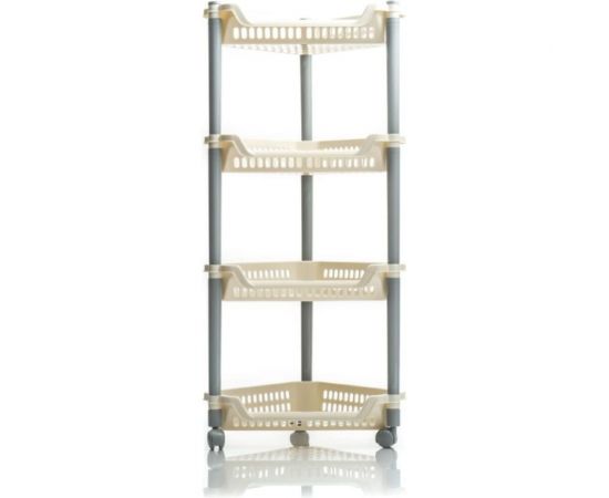 Угловая этажерка Полимербыт 4-х секционная, на колесах 4308800 