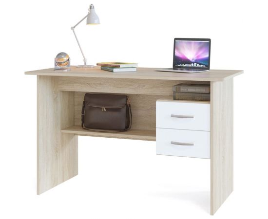 Письменный стол СОКОЛ дуб сонома/белый СПм-07.1 СПм071С5б6 