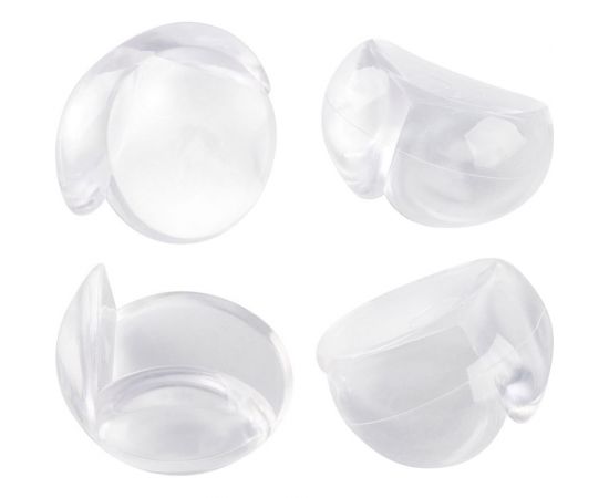 Накладки на угол Рыжий кот 4 шт, круглые, прозрачные, крепление двусторонний скотч 103688 