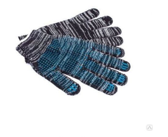 Перчатки ООО ЛидерТекс 10 класс, 6 нитей графит, с ПВХ 4670070000024 