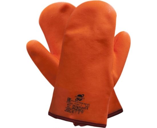 Трикотажные рукавицы ARCTICUS, х/б с ПВХ, полное нефтеморозостойкое (НМС) покрытие, джерси, оранжевые 1602300 WM-111 