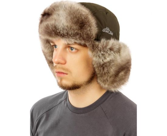 Шапка-ушанка Grayling Nelma NEW таслан, хаки, р. M ЕР-00006536 