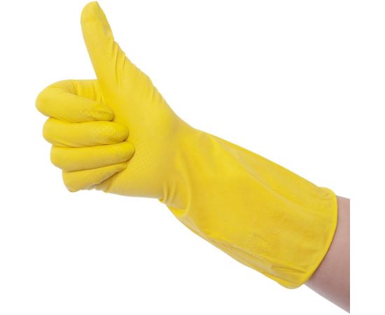 Хозяйственные латексные перчатки Home Queen/120/30, размер M 77085 – изображение 2