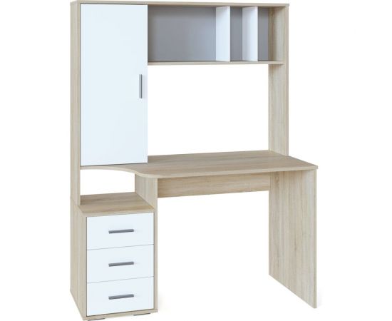Компьютерный стол СОКОЛ дуб сонома/белый КСТ-16 КСТ16С5б6 – изображение 2