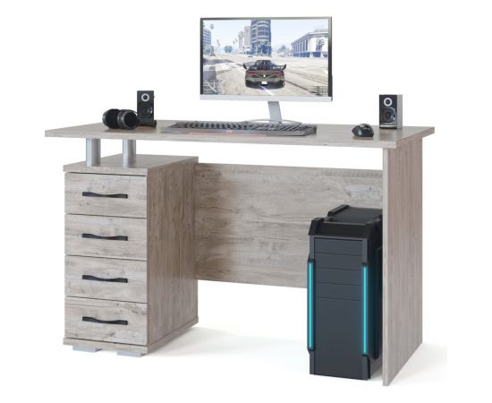 Компьютерный стол СОКОЛ дуб юкон КСТ-106.1 00-00009491 – изображение 2