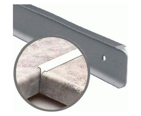 Угловая планка для столешниц Скиф, Союз, Кедр ООО ДЕКОПЛИНТ R8, 38 мм, матовый 1353 – изображение 2