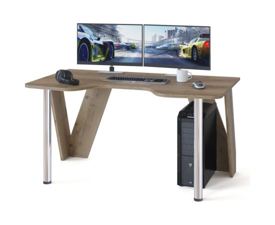 Компьютерный стол СОКОЛ дуб делано КСТ-116 00-00009447 – изображение 2