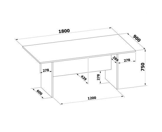 Приставной стол СОКОЛ венге СПР-05 СПР05В5 – изображение 2