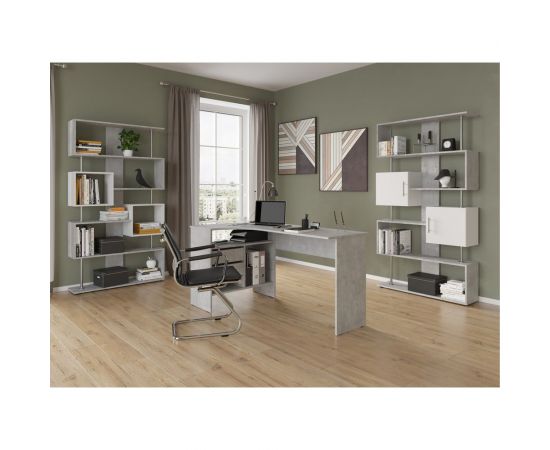 Письменный стол СОКОЛ СПм-25 левый, бетон 00-00011530 – изображение 2