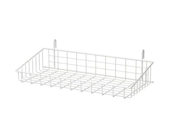 Металлическая сетчатая корзина ПК МАГС 560х250х100 мм белая набор 6 шт/упак ТСГ05-00013 – изображение 2