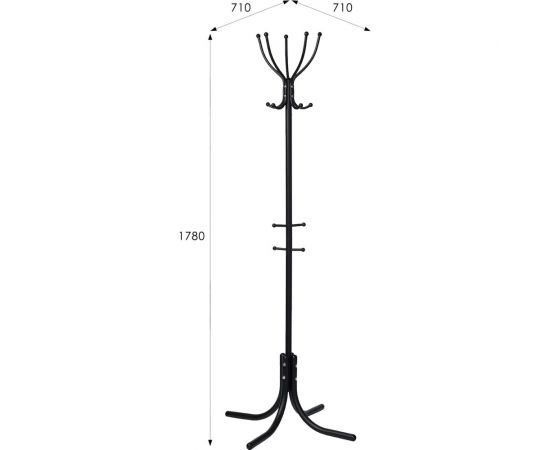 Напольная вешалка Мебелик М 10 черный 2128 – изображение 3