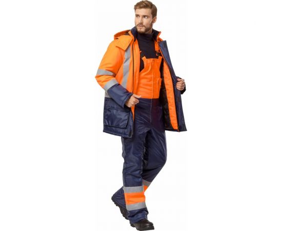 Костюм Эксперт Спецодежда Трасса Сигнал оранжевый/синий, р. 48-50, рост 170-176 6446000043748 – изображение 3