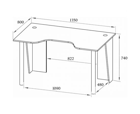 Компьютерный стол СОКОЛ белый КСТ-18 КСТ18Б – изображение 3