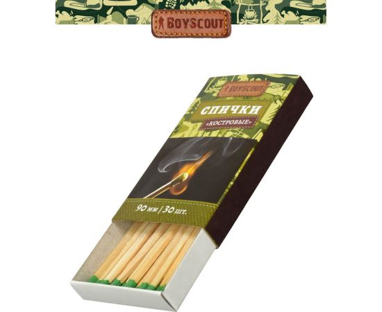 Костровые спички BOYSCOUT 90 мм, 30 шт /80/20 61029 – изображение 3