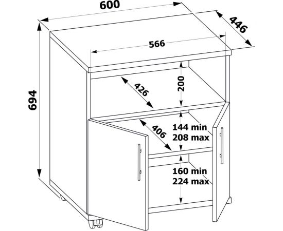Тумба СОКОЛ белый КТ-11 КТ11Б6 – изображение 3