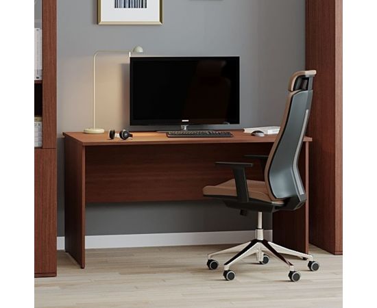 Рабочий офисный стол ФЕЛИКС 140x80x74.5 см миланский орех светлый ПК-ССМ-СТ140x80/Д-В3-35 – изображение 3