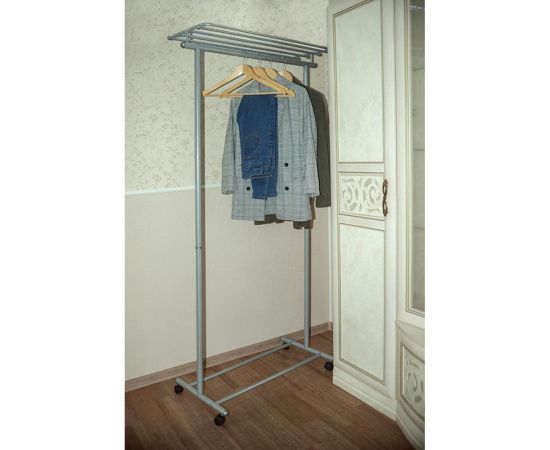 Напольная вешалка на колесах Мебелик М 9 металлик 2132 – изображение 4