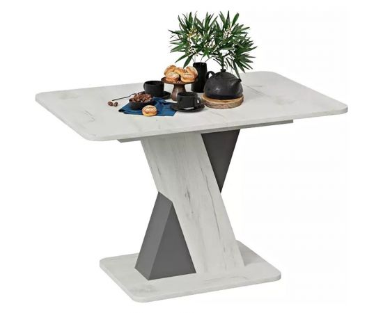 Обеденный раздвижной стол ТриЯ Люксембург тип 3, дуб крафт белый/серый 221390 – изображение 4