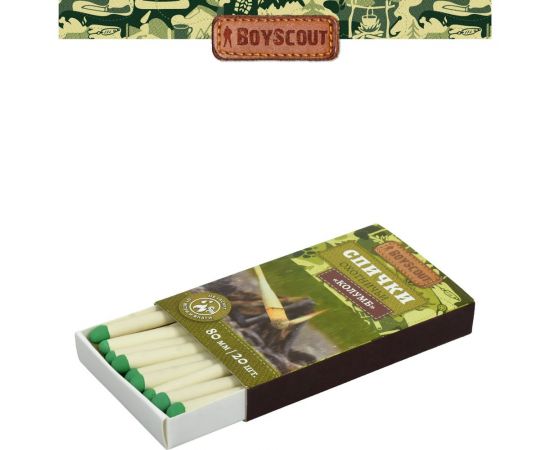 Спички BOYSCOUT Колумб 80 мм, 20 шт. не гаснут от ветра и влаги /80/20 61033 – изображение 4