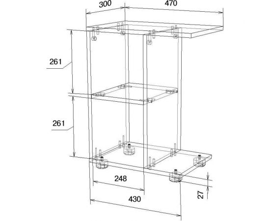 Журнальный стол ФЕЛИКС 47x30x59.7 дуб сонома ПК-МКП-СТЖ47Х30-В1-966 – изображение 5