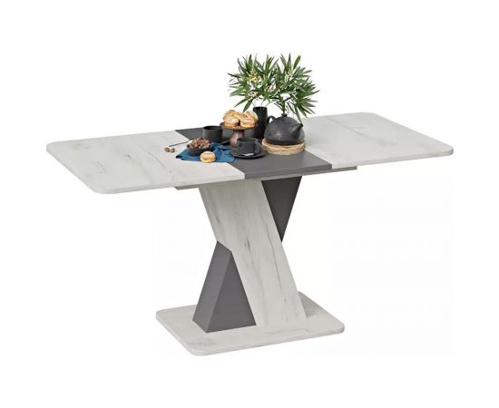 Обеденный раздвижной стол ТриЯ Люксембург тип 3, дуб крафт белый/серый 221390 – изображение 5