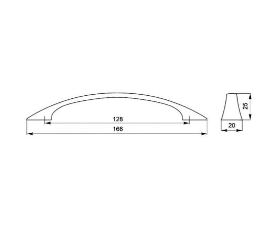 Ручка-скоба СЛОРОС матовый FS-046 128 Cr хм х – изображение 5