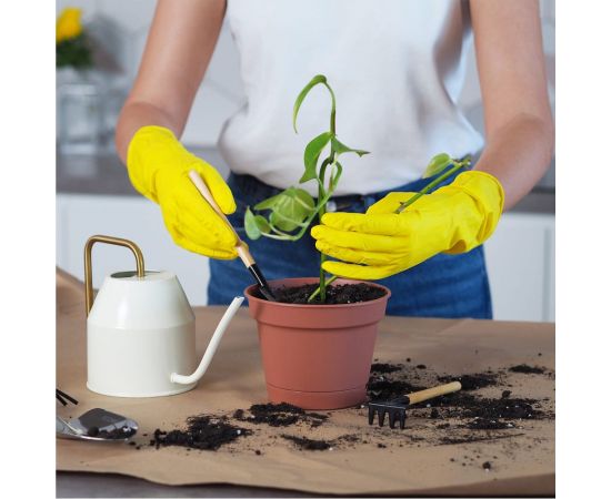 Хозяйственные латексные перчатки Home Queen/120/30, размер M 77085 – изображение 6