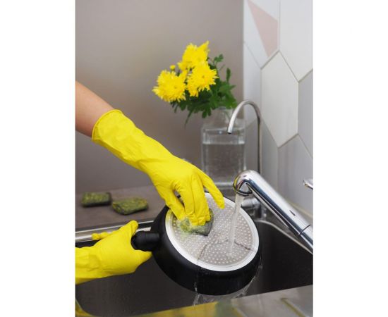 Хозяйственные латексные перчатки Home Queen/120/30, размер M 77085 – изображение 8